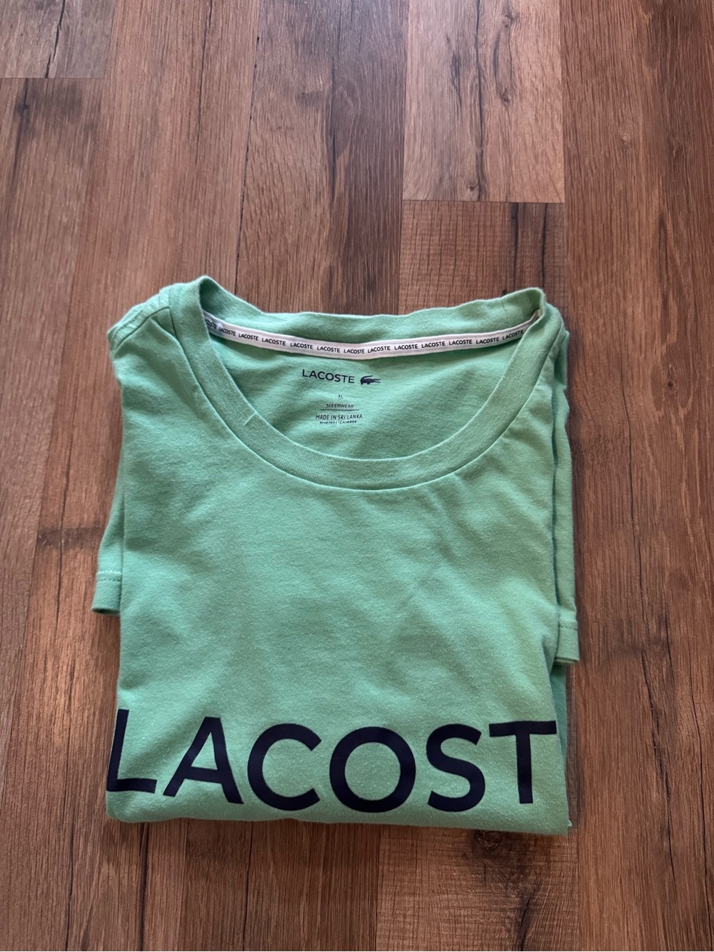 Lacoste Pastel Green Crewneck Logo T-Shirt